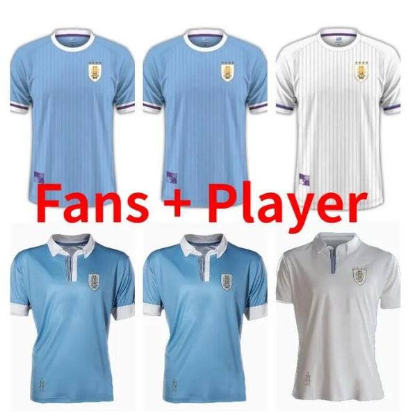 2023 2024 Jersey de futebol do Uruguai 23 24 Maillots De Foot Home L.Suarez E.Cavani Shirt D.Godin Rodriguez Away Football Uniforms Fans Player Version