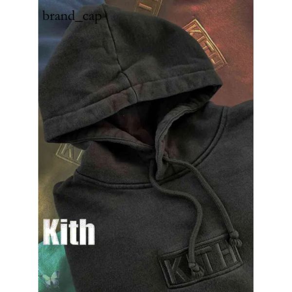 2024 KITH Fashion Brand Designer Bordado Kith Hoodie Sweat Sweat Men Women Box com capuz de moletom com capuz
