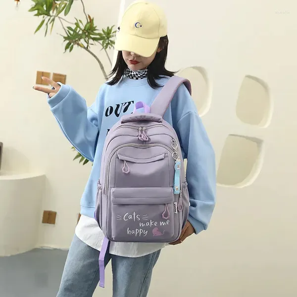 Aufbewahrungstaschen Fengdong Kawaii School -Rucksack für Mädchen süße wasserdichte Büchertasche Teens College Student Large Travel Umhängetasche