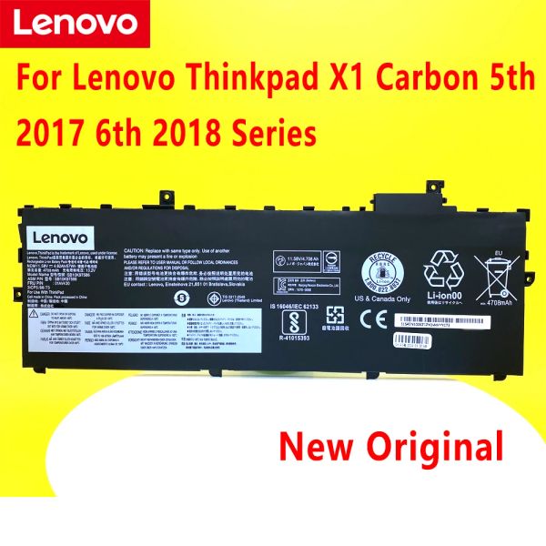Батареи Новая оригинальная батарея ноутбука для Lenovo ThinkPad X1 Carbon 5th 2017 6th 2018 Series 01AV429 SB10K97586 01AV431 01AV494 SB10K975877