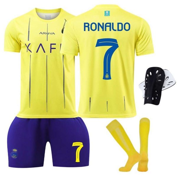 Jerseys de futebol Menuselsuits 2324L Yadesheng L Jersey C Ronaldo Childrens Futebol Jersey Tamanho 10 m Interior Jersey