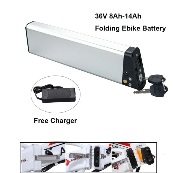 Parte 36V 8Ah Ancheer da 20 pollici Pieging City Commuter Electric Bike Battery 36V 7.8Ah 10Ah 10.4Ah 10,5Ah 14Ah Ado A16 Ebike Battery