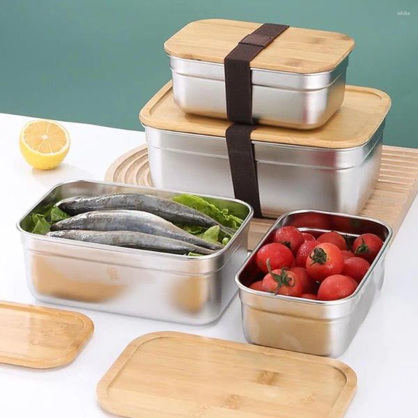 Dinnerware Microondas Seguro estudantes de escola durável Café da manhã Bento Armazenamento de lancheira em aço inoxidável sem odor para a vida cotidiana