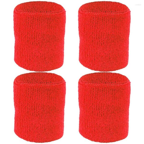 Supporto da polso 2 coppie Tennis (Big Red) Confortevi bracciali sportivi Protector Canda per il sudore golf Avvolgibile uomini uomini donne