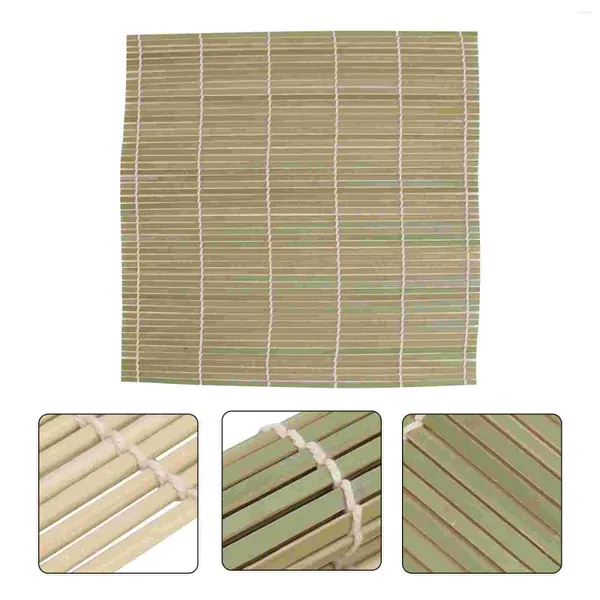 Conjuntos de utensílios de jantar 1 PC Green Bamboo Sushi Roller Rolling Pad Pad Kitchen Fozy (30x30cm)