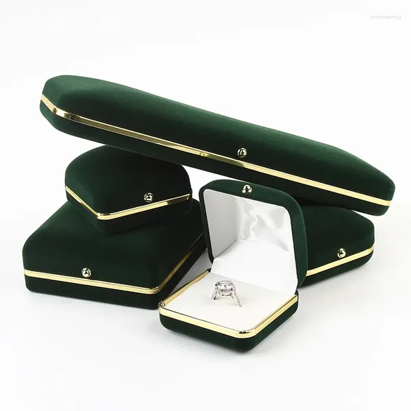 Caschetti per gioielli Orecchini a perno di stoccaggio Case dell'organizzatore a sospensione per altamente velluto per piccole scatole di imballaggio regalo