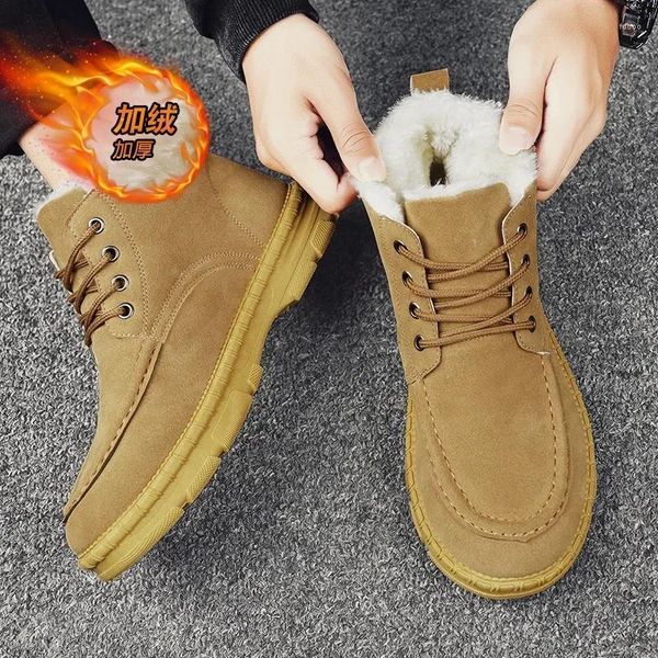 Botlar Sıradan Sneaker Deri Ayakkabı Loafers Yüksek ayak bileği sporları ve eğlence erkek ayakkabı moda platformu