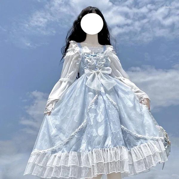 Lässige Kleider japanische Kawaii Frauen Kleid Vintage süße schlanke y2k lolita Mädchen Vestido Elegant Französisch Vestidos Koreanische Fee