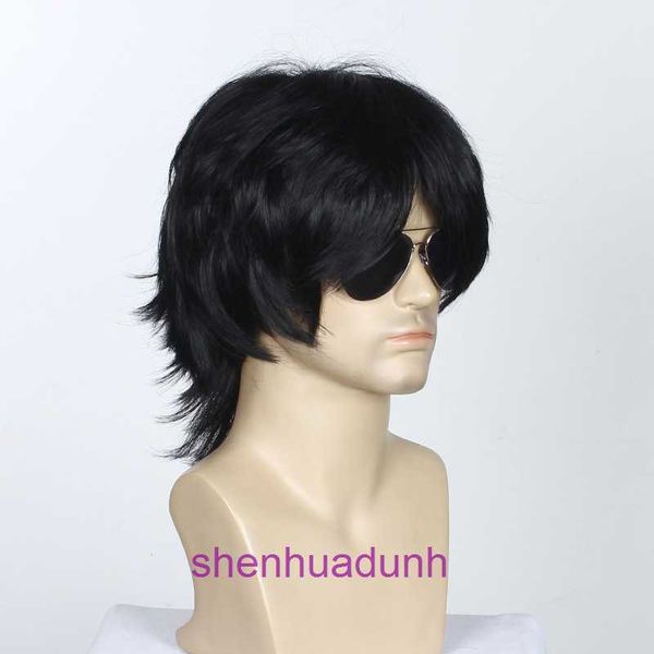 Mullet Head peruca homem curto cabelo elegante e moderno