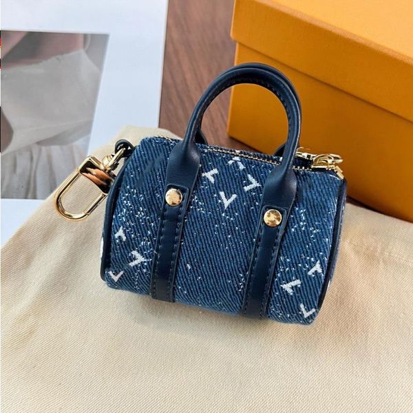 Louls Vutt Top Keychain Designer Mini -Kopfhörer sei ein Taschenschlüsselgürtel -Anhänger mit Luxus -Dose Kissen von Taschen oder Handtasche Denim Damen's CA aufgehängt