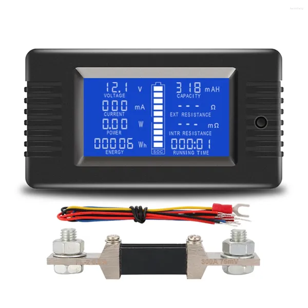 Corrente di tensione DCC DCC DC 0-200V con monitoraggio del misuratore della batteria per auto da 300A per auto shunt 12V 24V 48V