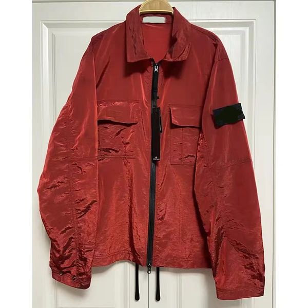 Stones Designer Windbreaker Ceket Erkek Lüks Designer Ceket Yansıtıcı Ceket Su geçirmez Dış Giyim Tasarımcısı Beyaz Kırmızı Ceket Üst Oxford Nefes Bulabilir Ceketler