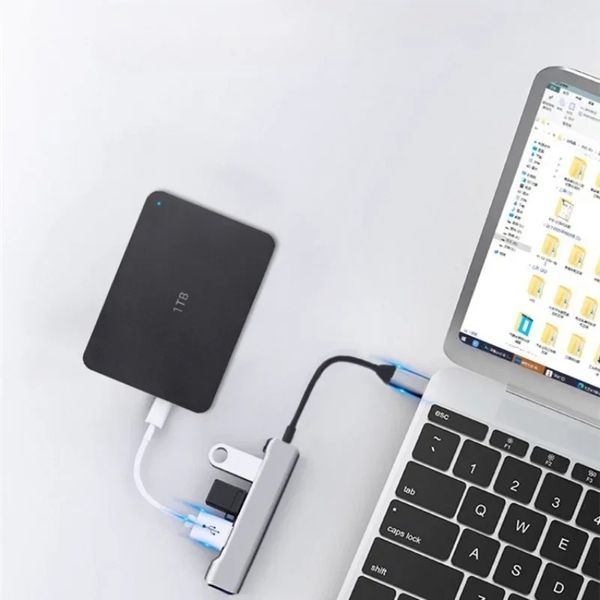 Neuer USB/C-Hub 3.0 Typ-C 3.1 4 Port Multi Splitter-Adapter OTG USB für MacBook Pro 13 15 Air M1 Pro für Huawei-PC-Zubehör für Huawei USB
