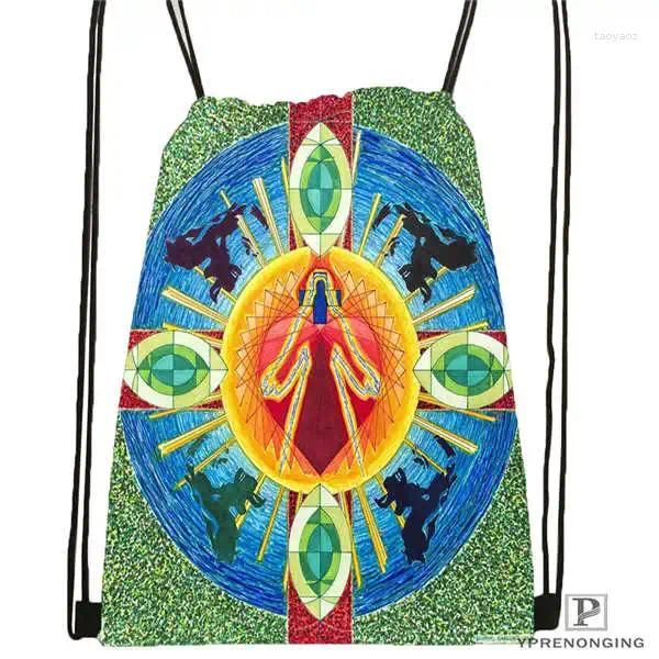 Draw String Custom Mandala El Laberinto de Rosa Rucksacktasche süße Daypack Kids Satchel (schwarzer Rücken) 31x40cm#20240611-02-99