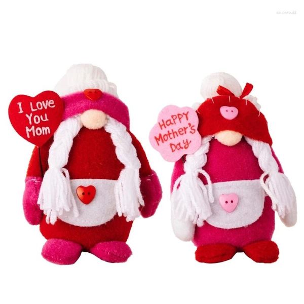 Украшение вечеринки 2pcs mother day gnomes ormants Spring Tomtes Шведские Ниссе Скандинавский карликовая кухонная полка.