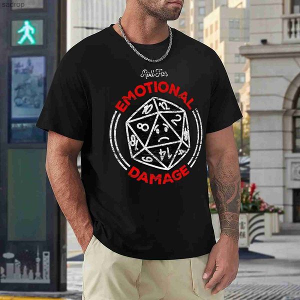 Camisetas masculinas dano emocional DICE vintage Classic Camise