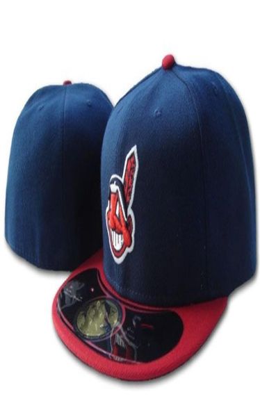 2021 men039s indiano su campo aderente cappello piatto brima ricamato da personaggio dei tipi di baseball cappelli da baseball hati di baseball indiani chiusi CH1060211