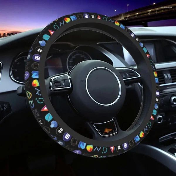 Крышка рулевого колеса 37-38 Crypto Logos 3D Cryptocurrence Spect Cread на крышке Auto Car Accessories