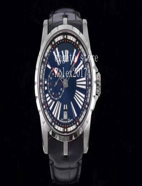 MEN039S Excelente Excalibur DBex0543 Tile azul TBF Asia 23J Mod TBF Dial Blue com titânio completo Roman Watches5144485