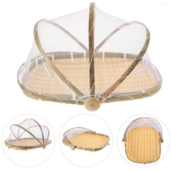 Conjuntos de utensílios de jantar Guard Serviing Basket Basketeded pão no vapor tecido com cover manual de gaze bandeja