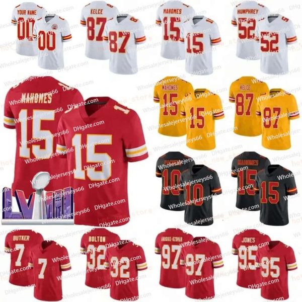 Patrick Mahomes Travis Kelce Isaih Pacheco Xavier Worthy Futbol Forması Jones Harrison Butker Bolton Ross Ljarius Sneed Humphrey Rashee Rice Trent McDuffie