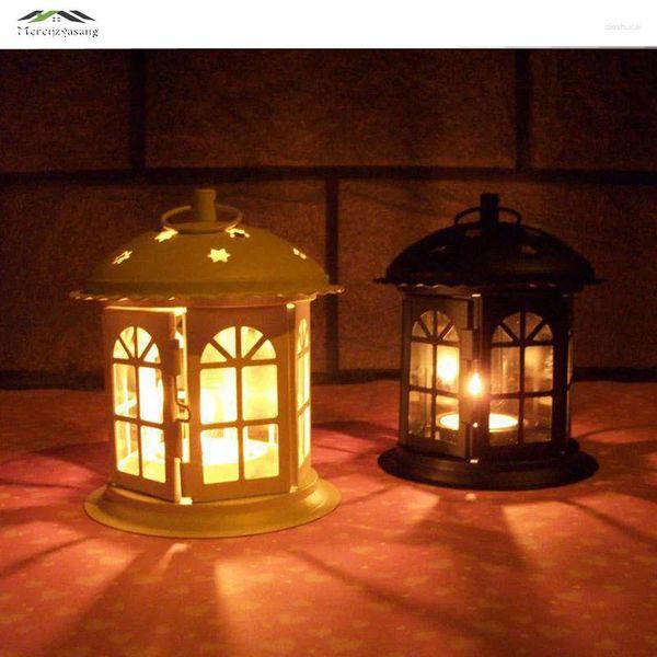 Candele in metallo Bird Cage Porta del matrimonio Lantern Marocco Vintage Small Lanterns per candele Cagi decorativi Lampada marocchina 020