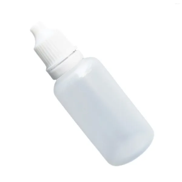 Garrafas de armazenamento Gotor de gotas de plástico Branco vazio garrafa líquida com tampa para solventes de perfume tinta