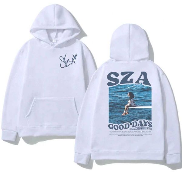 Шаллеры SZA Музыкальный альбом SOS Spring и осенние мужские мужские рубашки Hip Hop Street Clothing Retro Extra Lize Unisex Hoodies 240425