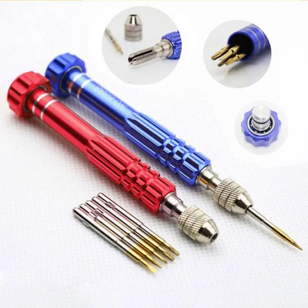 Ferramentas 5 em 1 Kit de reparo de bits para iPhone para iPhone Android Ferramenta aberta Desmonte a cabeça magnética Torx Cross Pentalobe Head