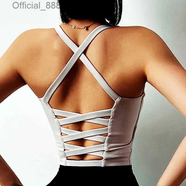 Женские танки Camis Cloud Rise Hot Girl Sports Bra Women Women Trabout High Impact Up Up Up Yoga Top Home Fitness Vest Sexy Back Rush D240427