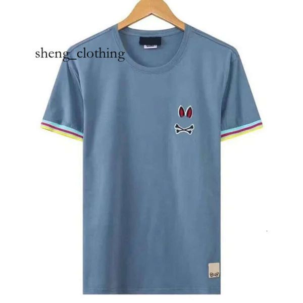 Pyscho Bunny polo gömlek erkekler tişörtler tee casual polo yaz ince hayvan tavşan baskı kısa denizci boyun t-shirt boyutu 3xl t2sz 4200