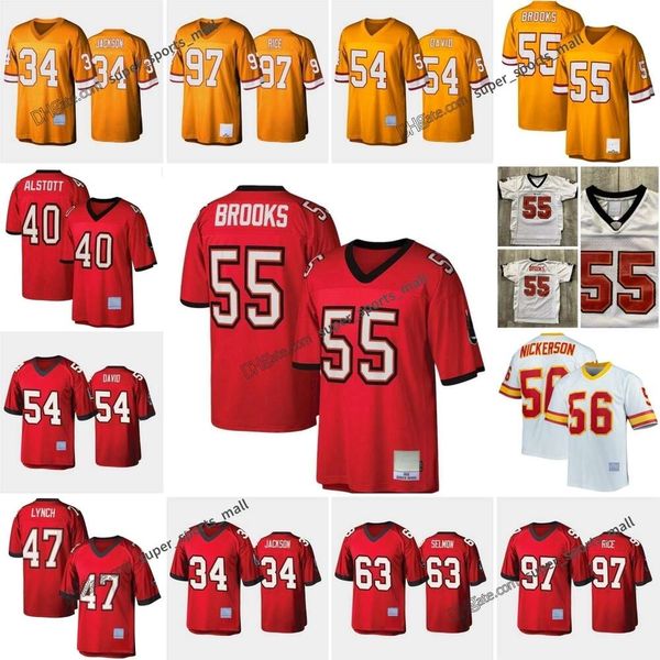 75º retrocesso 97 Jerseys de futebol de Simeon Rice 55 Derrickbrooks 12 Tom Brady 63 Lee Roy Selmon 40 Mike Alstott 99 Warren Sapp Hardy Nickerson Dexter Jackson David