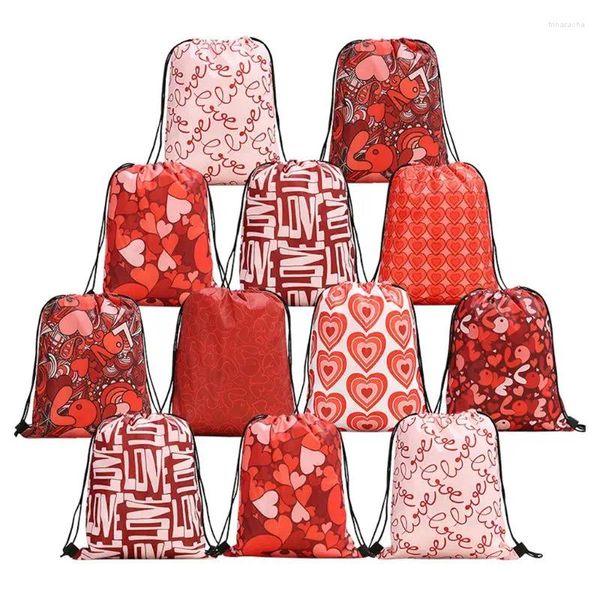 Donne da donna di San Valentino Regalo Gift Heart Backpack Clinch Sack Sport Travel Borse da esterno