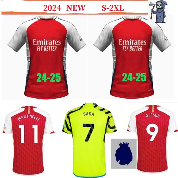 2024 G.Jesus Saka Soccer Maglie da calcio Versione giocatore Smith Rowe Odegaard Trossgaard Martinelli Havertz Tomiyasu Arsen Jersey 2023 2024 Top Football Shirt Men set per bambini