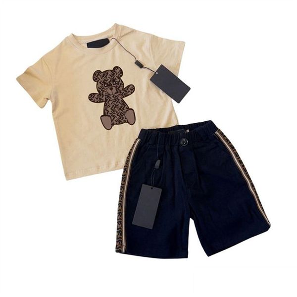 Set di abbigliamento per bambini t-shirt classics Abito estivo a due pezzi set mtiple stili ragazzi da ragazzi tracce di sedie da ragazzo 100-150 cotone corto battle shor sle dhbw8