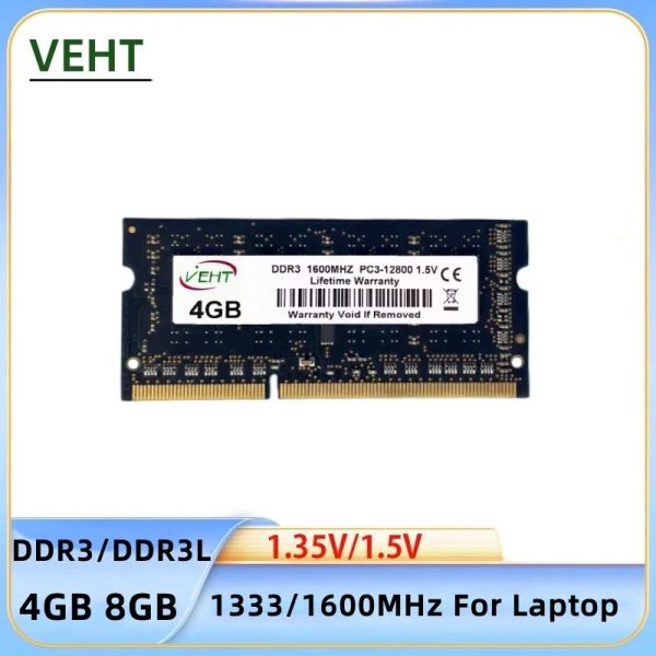 Rams 2 Stück DDR3 DDR3L 4 GB 8 GB SOMIMM 1333 MHz 1600 MHz PC3L /PC312800S 10600S 8500S 1,5 V 1,35V 204PIN Laptop Notebook Memories