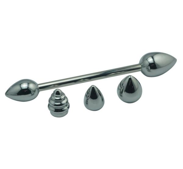 Ersetzbare vier Kugeln Metall Double Head Anal Hooks Butt Plug -Gurt an Sexspielzeug für Paare mit Anus Stimulation5465017