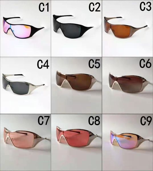 Metall polarisierte Männer Sonnenbrille Frauen Sonnenbrillen in den USA Onepiece Red Pink Transparent Objektiv Designer Sonnenschutz Fahrrad GOG3949881