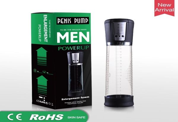 Penispumpe Penisvergrößerung Pumpe mit Gauge Schwanz Vakuum Pumpe Penis Extender Enhancer Erektion Helfer für Männer sexy Spielzeug männlich Y19052597442