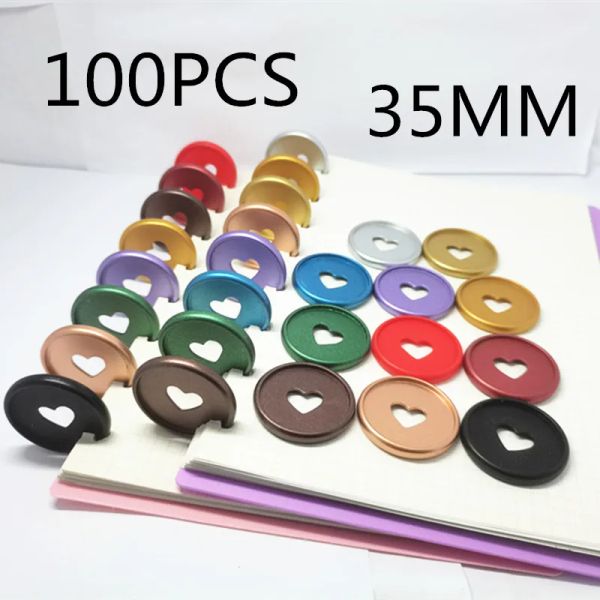 Bloco de notas 100pcs35mm Placa de ligação a fosco de plástico colorida para notebook Acessórios para planejadores de ligação a fosco
