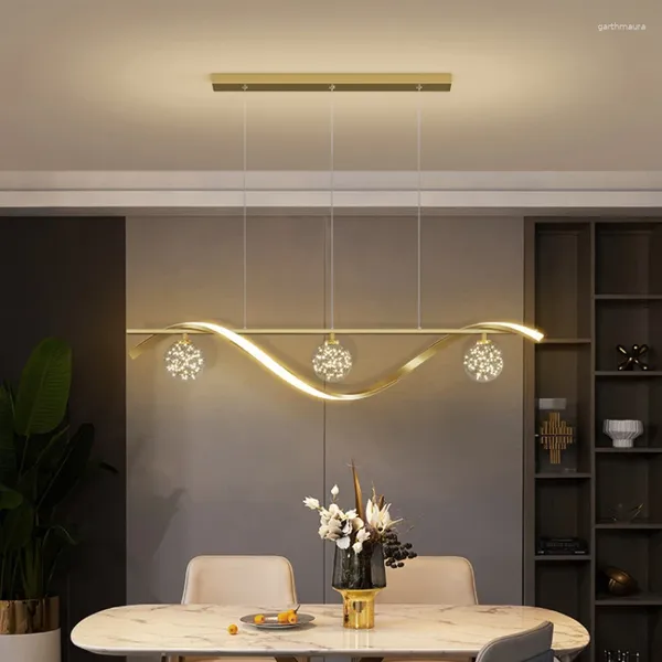 Lampadari lampadario a LED moderno per soggiorno in vetro da pranzo lampada da cucina decorazione per la casa illuminazione novità luci sospese nordiche