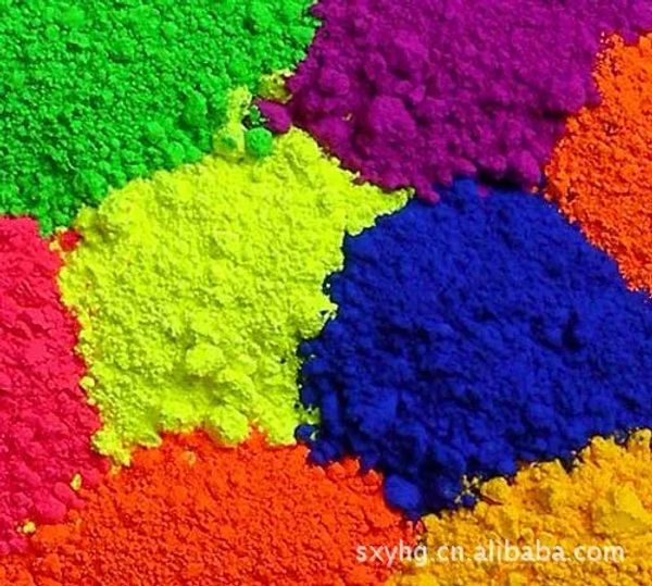 Glitter 500 g/lotto Colore di pesca neon Polvere fosforo fluorescente lucido, materiale di pigmento decorativo per laprinting della vernice per unghie