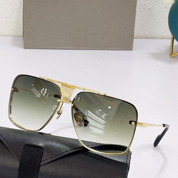 Designer Ovale Rahmen Sonnenbrille mit Polyamidlinsen gepaart mit Metallrahmen Minimalistische Design D2081 Frauen und Herren High -End -Sonnenbrille mit dedizierten Verpackungen