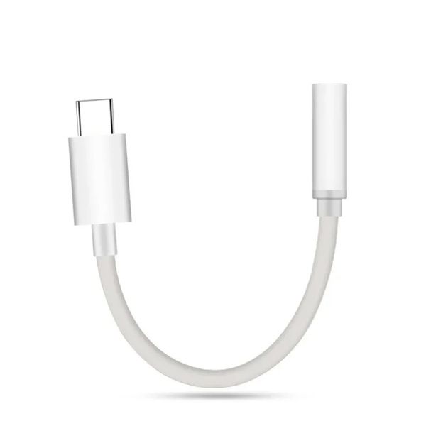 Adaptador de cabo trançado USB-C Tipo C a 3,5 mm Adaptador de cabo Audio Audio Audio para Xiaomi Huawei para smartphone