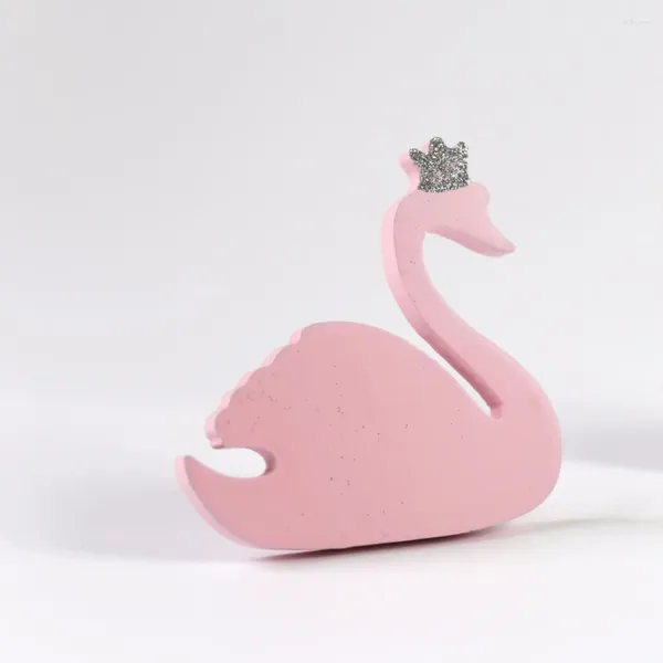 Estatuetas decorativas insere nórdico estilo cisne cisne garoto quarto de roupas infantil decoração de pografia criativa adereços de artesanato em casa