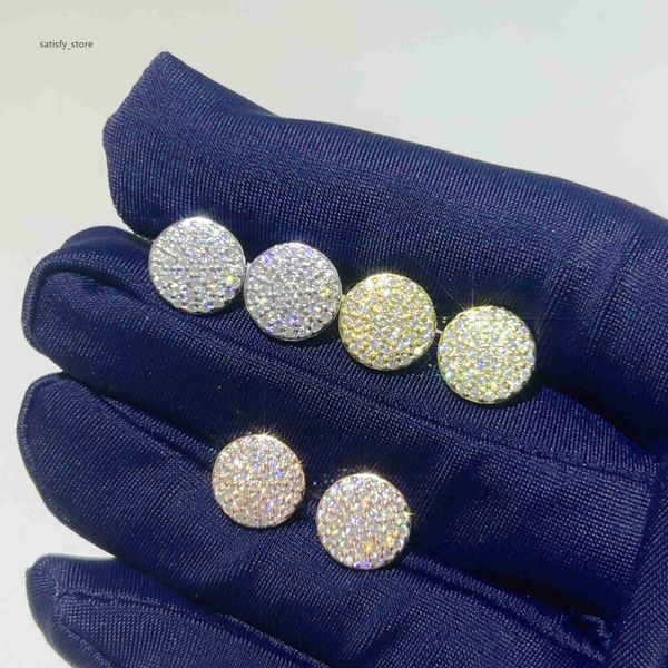 Серьги с оптовой ценой Тренди -пас -тестер алмаза S925 Серебряная серебряная серебряная серебряная серебряная серьга с бриллиантами для женщин.