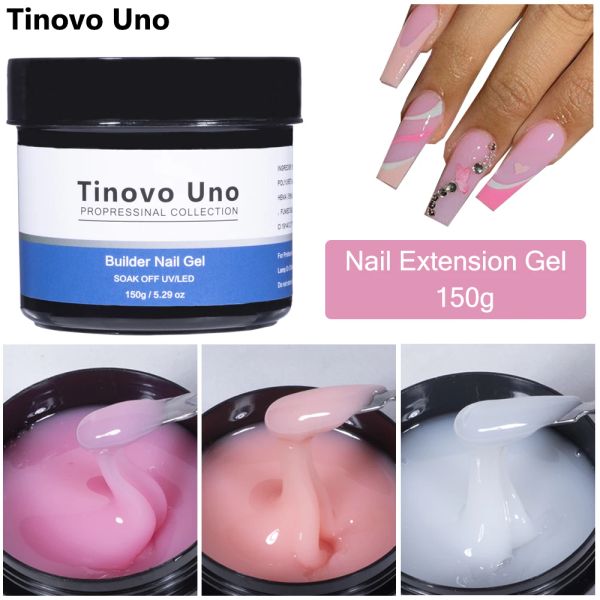 Gel tinovo uno 150g builder UV gel tutto per estensione per chiodo manicure poli polacogli polacco gel di gelatina rosa acrilico