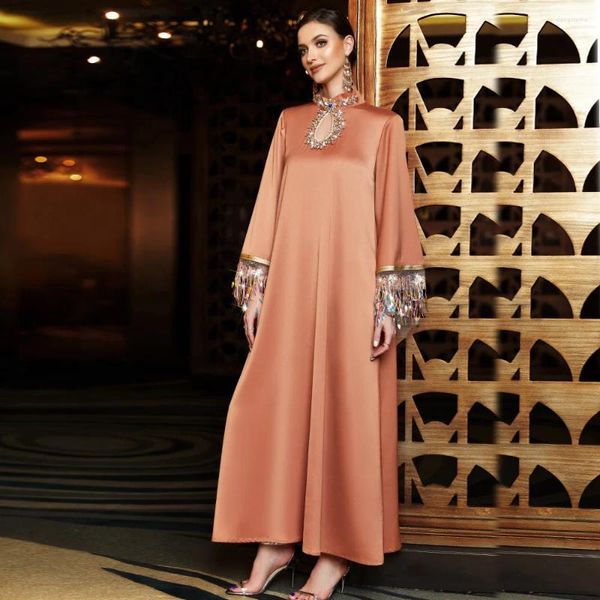 Abbigliamento etnico Abaya Dubai Luxury 2024 Abite di moda musulmana africana Caftan Marocain Wedding Party Dresses Boubou Robe Djellaba Femme