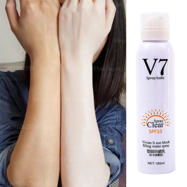 Idratanti impermeabili v7 sbiancante a crema solare spray sbiancante correttore a crema solare isolamento corpo del corpo della protezione solare cutanea protettiva