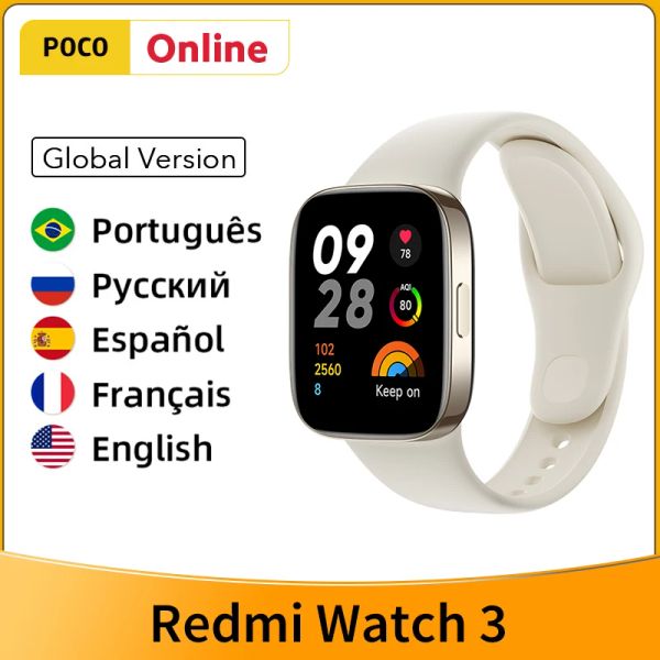 Orologi Versione globale Redmi Watch 3 GPS Smartwatch Blood Ossigeno Monito
